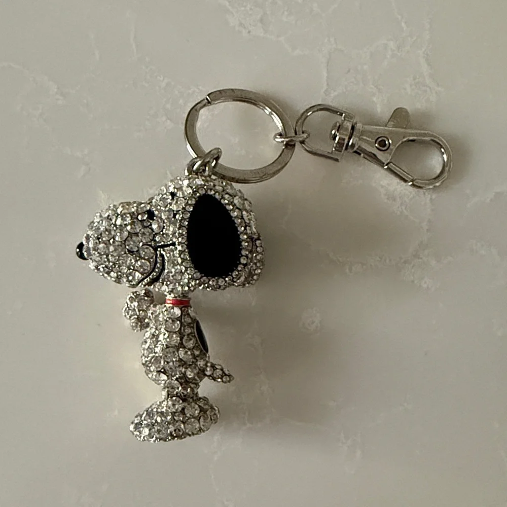 NWOT Snoopy Crystal Bag Charm